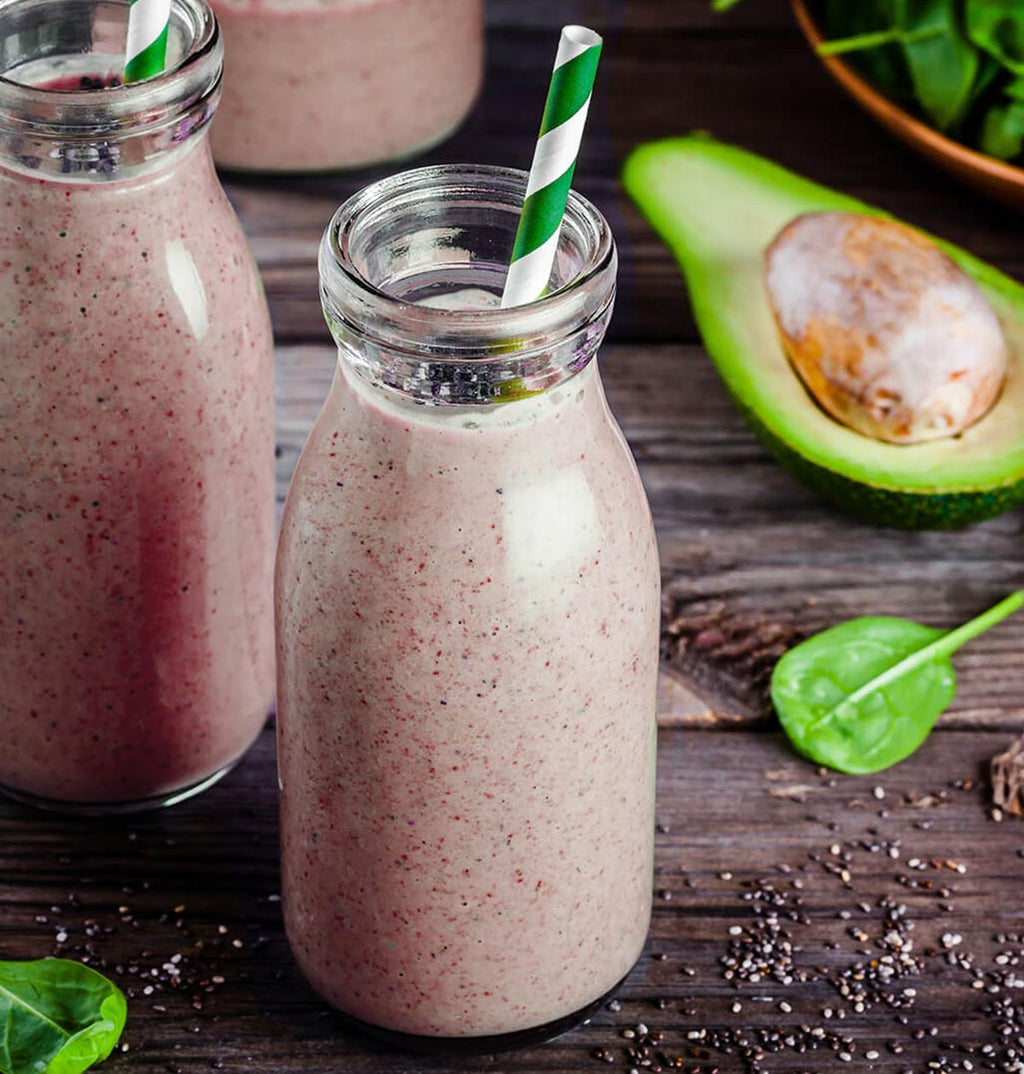 Kαρύδα και Βlueberry Smoothie